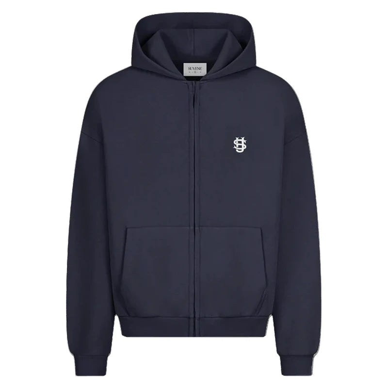Men's Solid Color Oversized Hoodie & Sweatpants Set – Loose Pullover Street Fashion