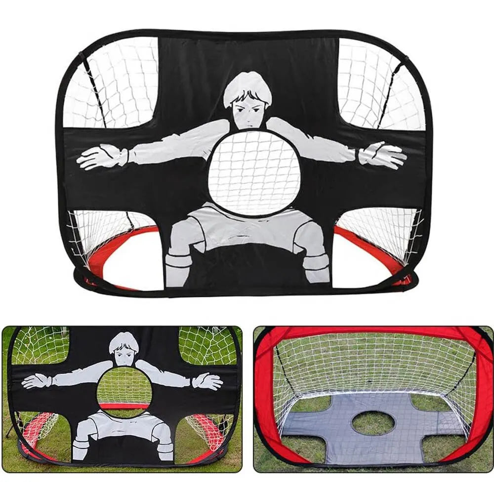 Foldable Football & Soccer Goal – Nylon Target Net for Kids & Adults, Backyard, Playground & Indoor Training