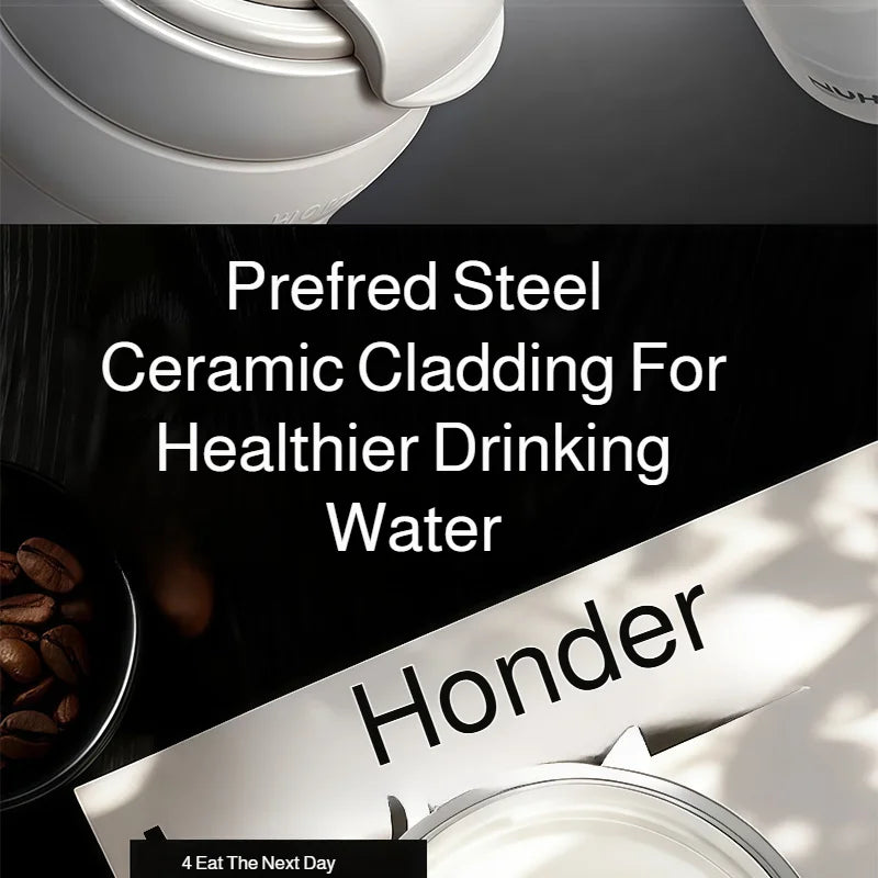 900ml Ceramic Interior Tumbler with Handle & Straw – 201 SS Shell, Dishwasher Safe, 24Hr Cold, Modern Minimalist, 3 Colors