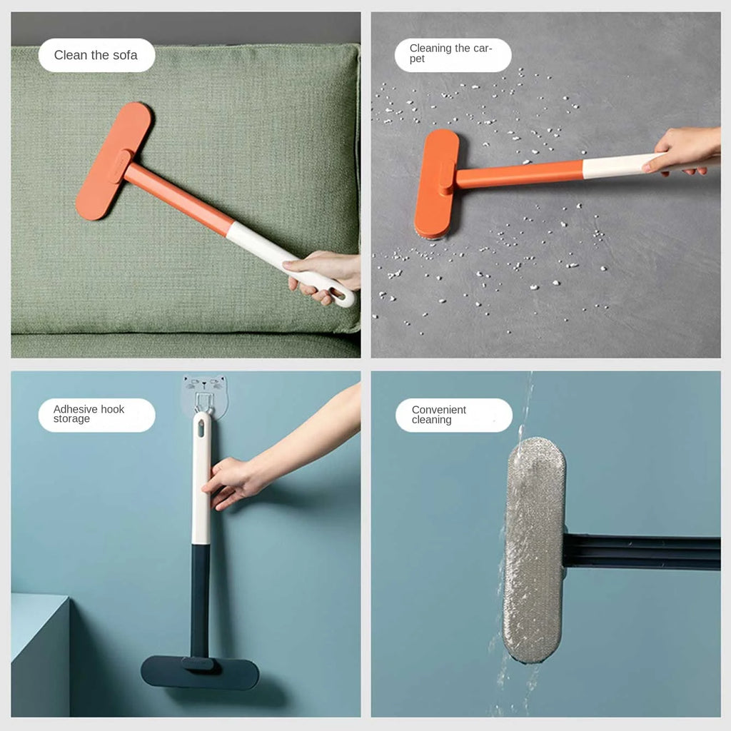 Multifunctional Long Handle Window Brush – Wet & Dry Glass, Sofa, Wall & Pet Hair Cleaning Brush