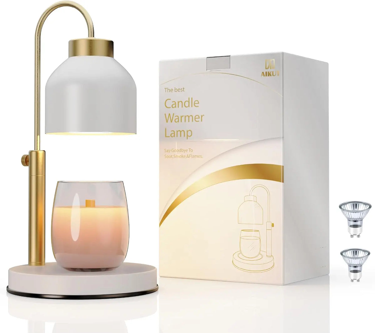 Adjustable Candle Warmer Lamp with Timer and Dimmer