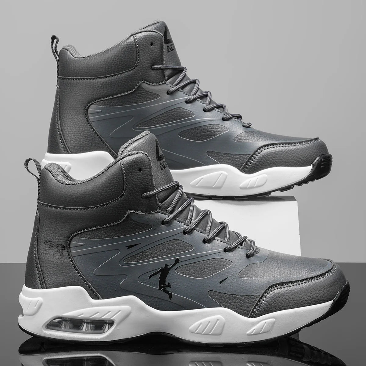 Men's High-Top Air Cushion Basketball Shoes – Non-Slip Breathable Sneakers