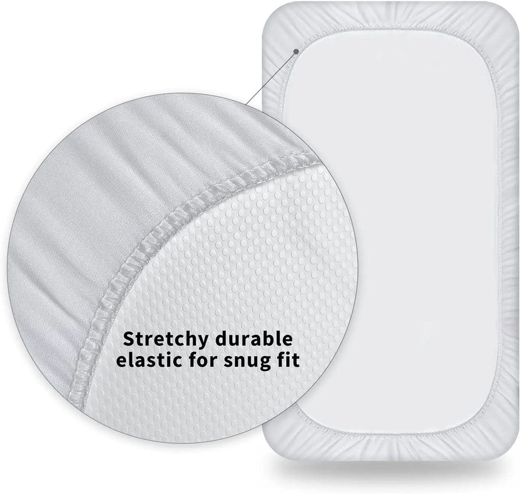 Baby Waterproof Mattress Protector – Breathable Noiseless Crib & Toddler Fitted Sheet
