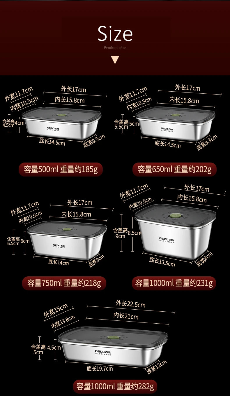 Stainless Steel Food Storage Container – Silicone Seal