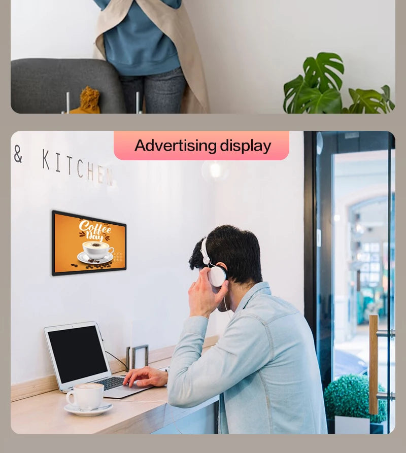 TouchWo Touchscreen Digital Calendar & Smart Display – 15.6" to 43", Android 11/12, 1080p
