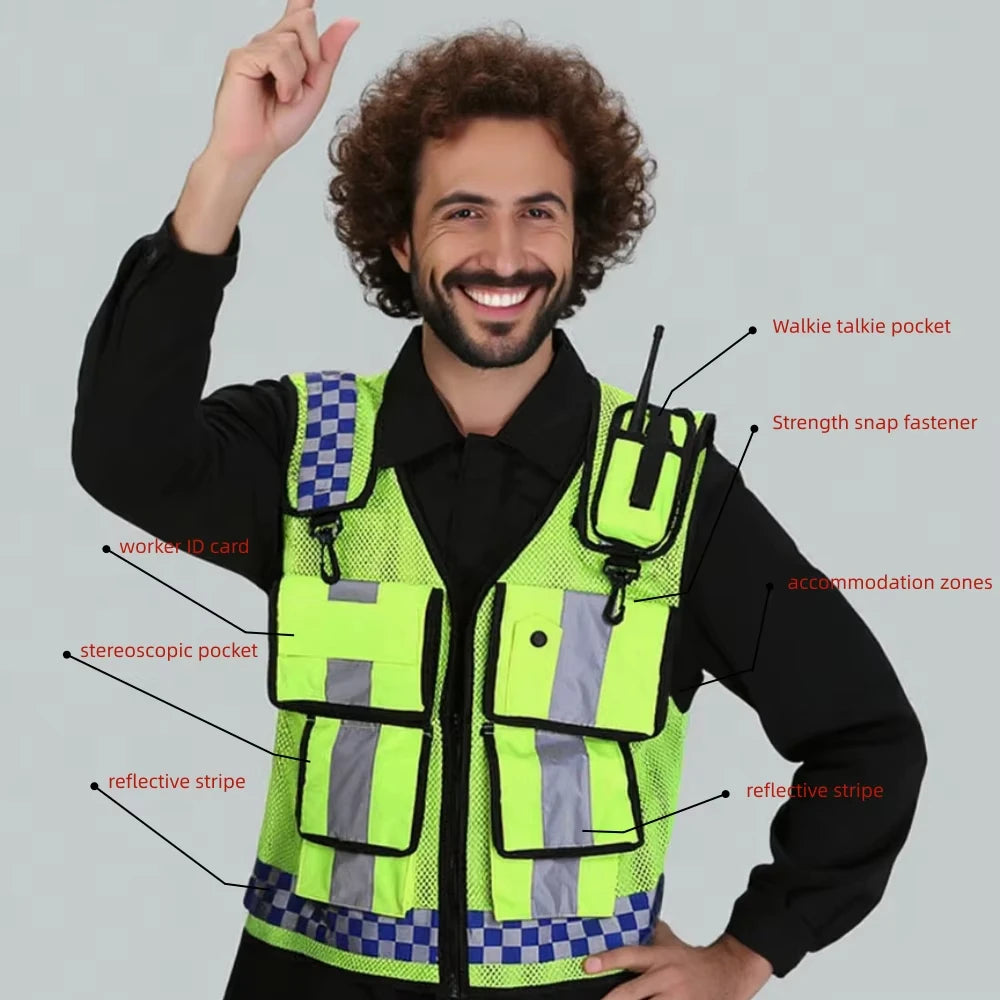 Breathable Mesh Work Vest – Adjustable Utility Vest for Men