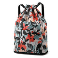 Women's Drawstring Backpack – Foldable Nylon Daypack