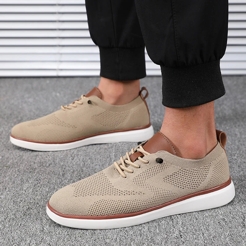 Men's Air Mesh Lace-Up Walking Shoes