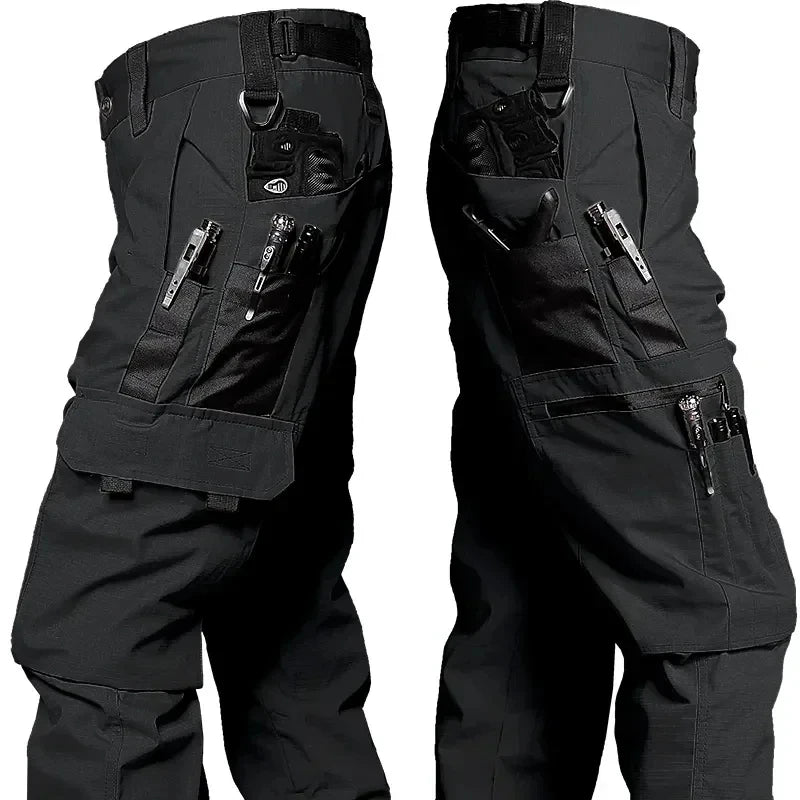 Men's Tactical Waterproof Multi-Pocket Cargo Pants — Durable Outdoor Work Trousers