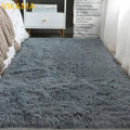 Solid Color Plush Area Rug & Bed Blanket – Soft Silk Wool Carpet for Bedroom & Living Room, 7 Colors & 7 Sizes