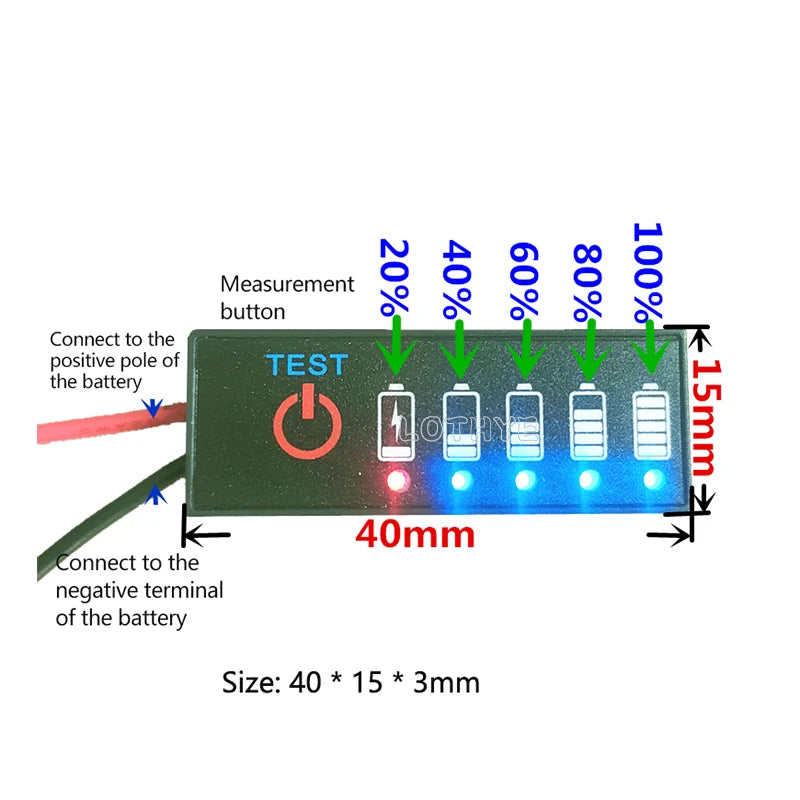1S–7S Lithium Battery Level Indicator Tester – 18650 Li-ion LiPo Capacity Meter (3.7V–29.4V)