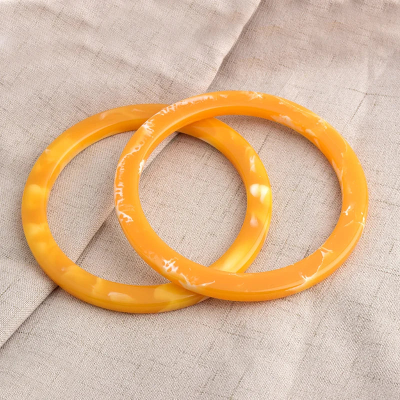 2PCS Circle Shape Resin Bag Handles Women's Bag Removable Plastic Wallet O-Ring DIY Handmade Wallet Accessories
