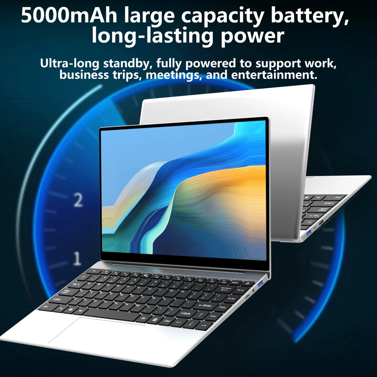 14.1" Intel N3700 Ultra Slim Notebook – 16GB RAM, Up to 2TB SSD, 1080P Display, Windows 11