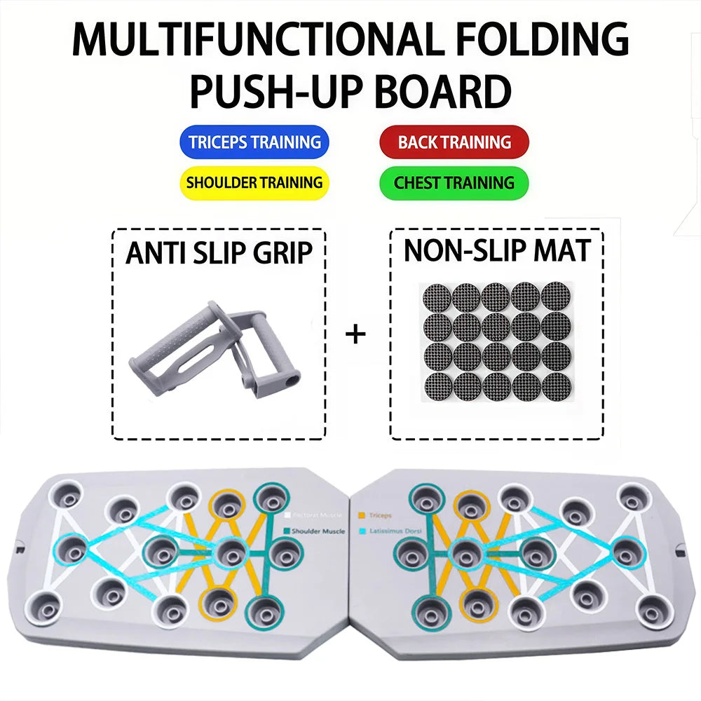Push-Up Board Set – Portable Multifunctional Foldable Push-Up Bar for Chest, Arms, Back & Abs Training