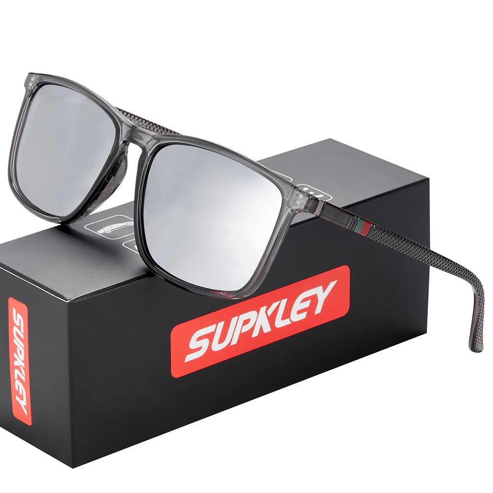 SUPKLEY Men's Polarized Square Sports Sunglasses