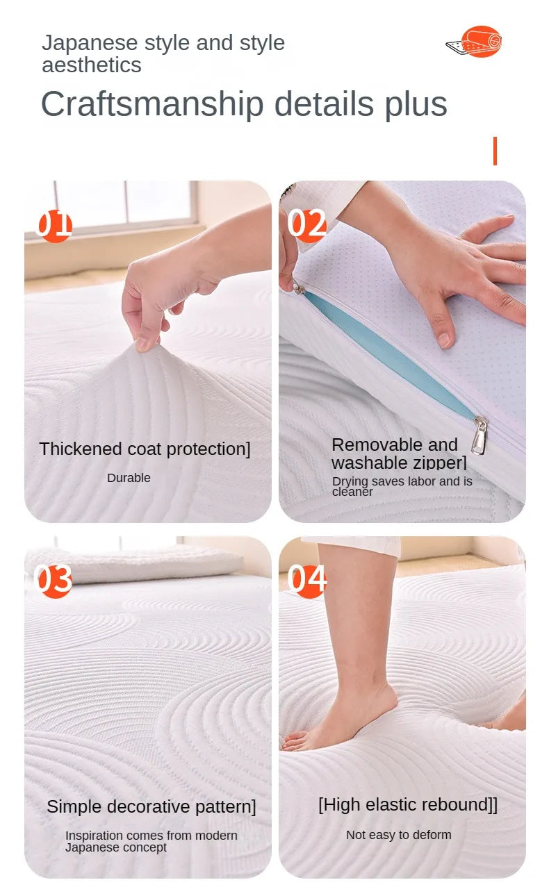 Cooling Gel Memory Foam Mattress Topper – 8cm Thick, Removable Cover, Pain Relief