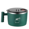 Stainless Steel Noodle Bowl with Lid — Sealed Portable Draining Bowl for Kitchen Use