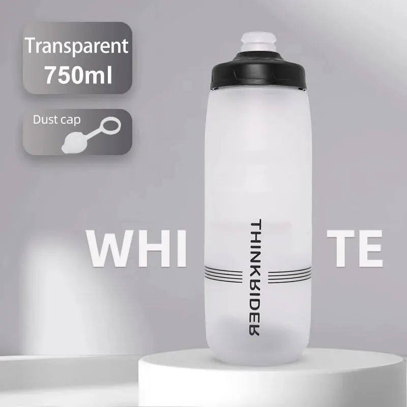 ThinkRider Cycling Water Bottle 620ml/750ml – Squeeze Jet, Leakproof, MTB & Road Bike Cage Compatible, 0–70°C