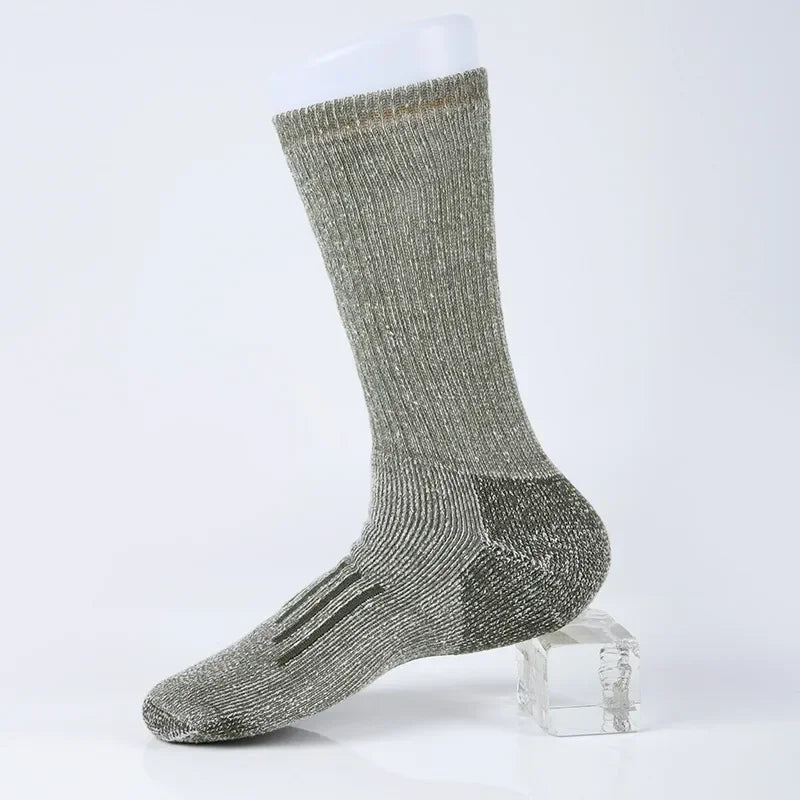Merino Wool Hiking Crew Socks for Cold Weather