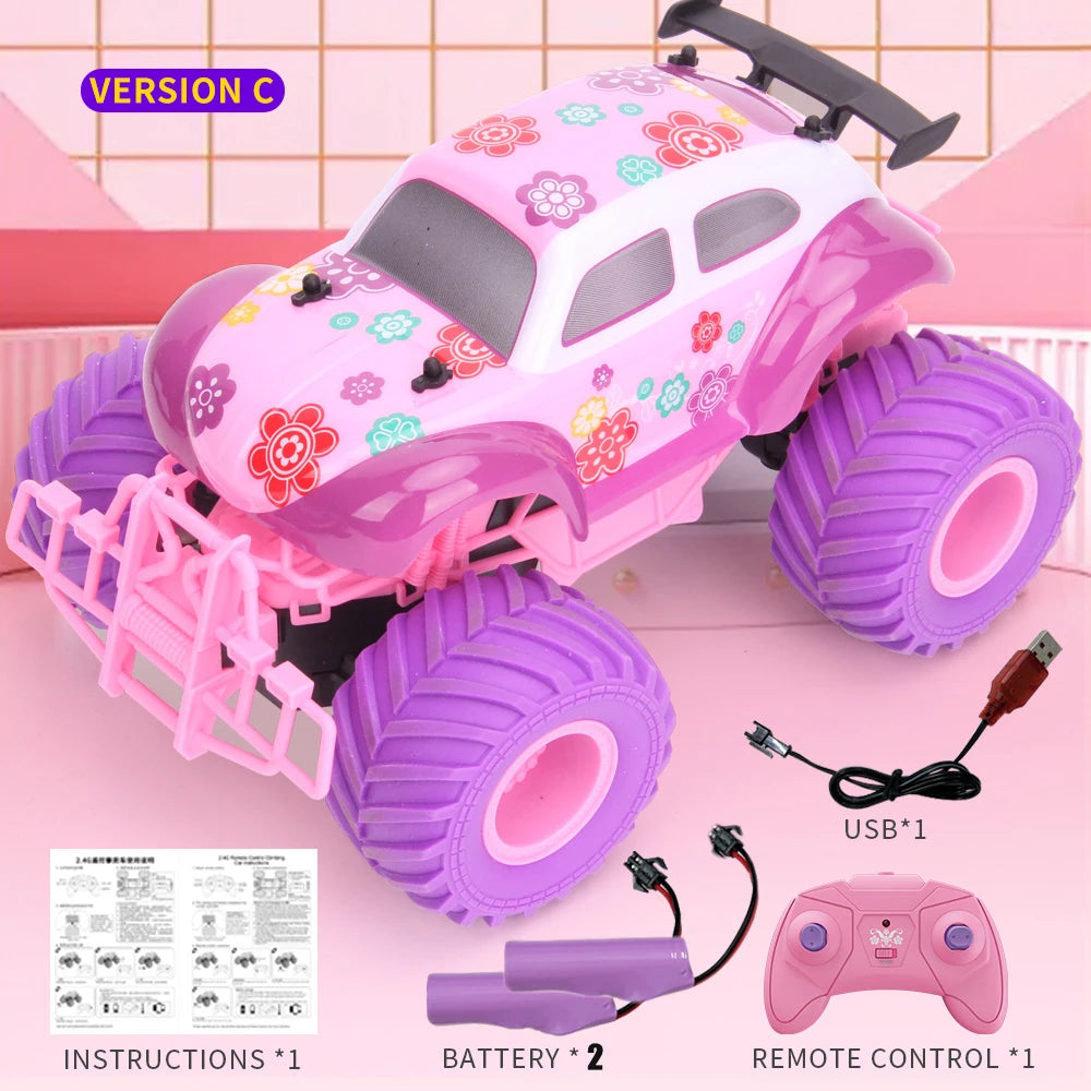Pink Remote Control Truck – 2.4G Off-Road Climbing RC Pickup