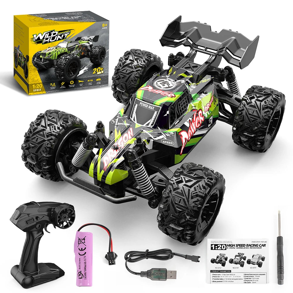 1:20 Scale 4WD RTR RC Monster Truck – High Speed Off-Road Climbing Drift Remote Control for Kids