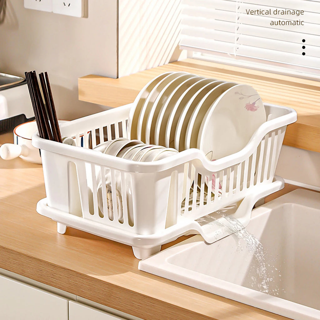 Kitchen Sink Drain Bowl Rack – Countertop Tableware Organizer for Plates, Bowls, Chopsticks & Spoons