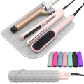 Silicone Heat Resistant Mat for Hair Tools — Flat Iron, Curling Wand & Straightener Pad, Travel-Friendly