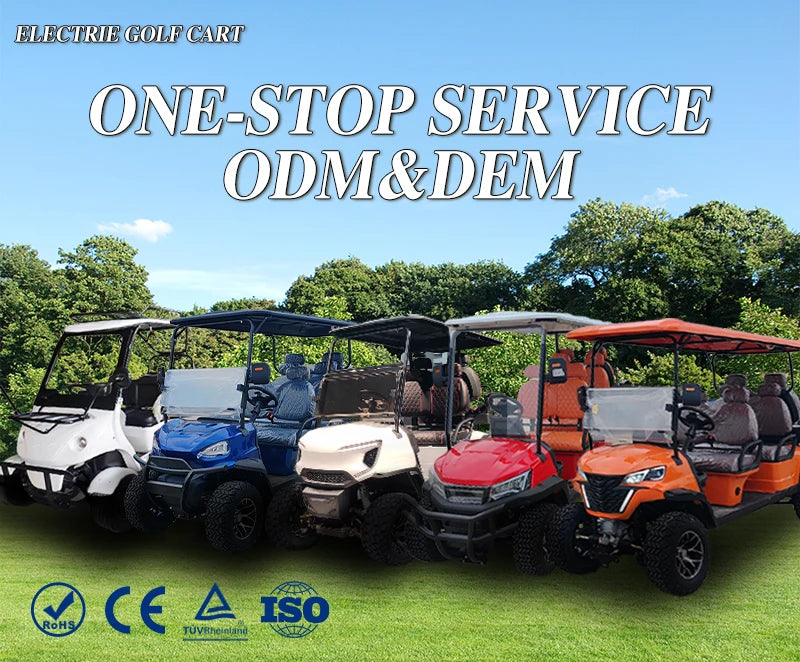 4 / 6 Seat Electric Golf Cart — Club Car Style Off-Road Electric Carrito with G-Wagon Seats & Petrol Option