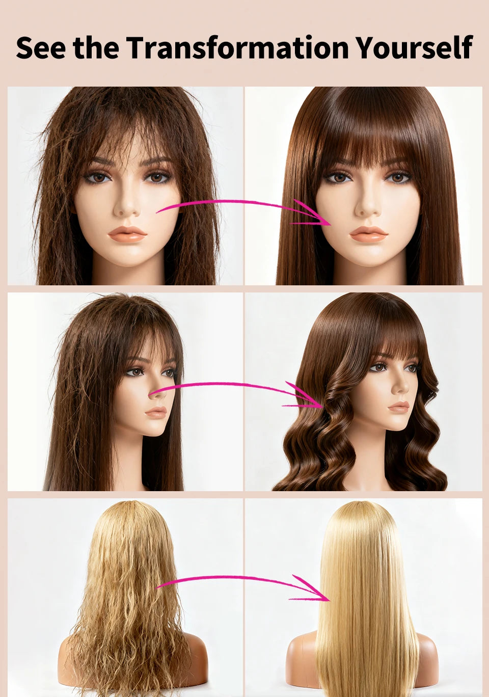SEVICH Professional Wig Hair Care Products Wig Smoothing Keratin Hair Mask Oil Control Deep Cleansing Wig Shampoo Wig Care Spray