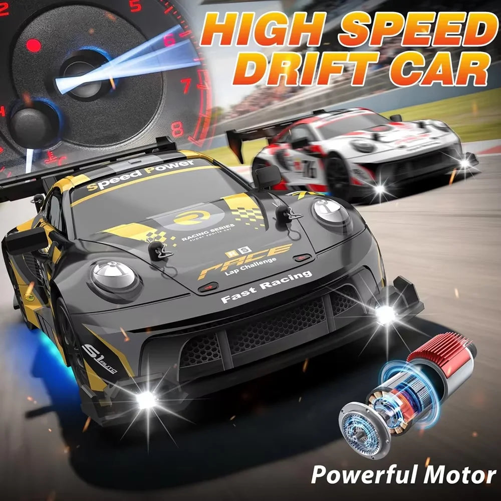 1:24 Scale 4WD RC Drift Car – 20KM/H Off-Road Racing Truck with LED Lights