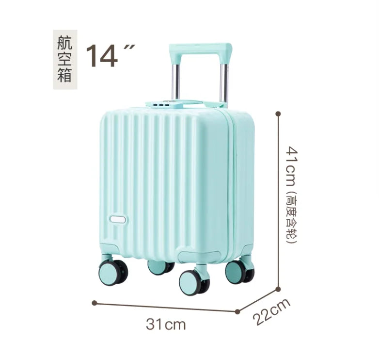 14-Inch Boarding Luggage – Cup Holder & Phone Holder