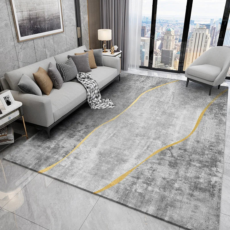 Modern Nordic Soft Lounge Rug – Washable Anti-Slip Large Area Carpet for Living Room & Bedroom, 24 Colors & 10 Sizes