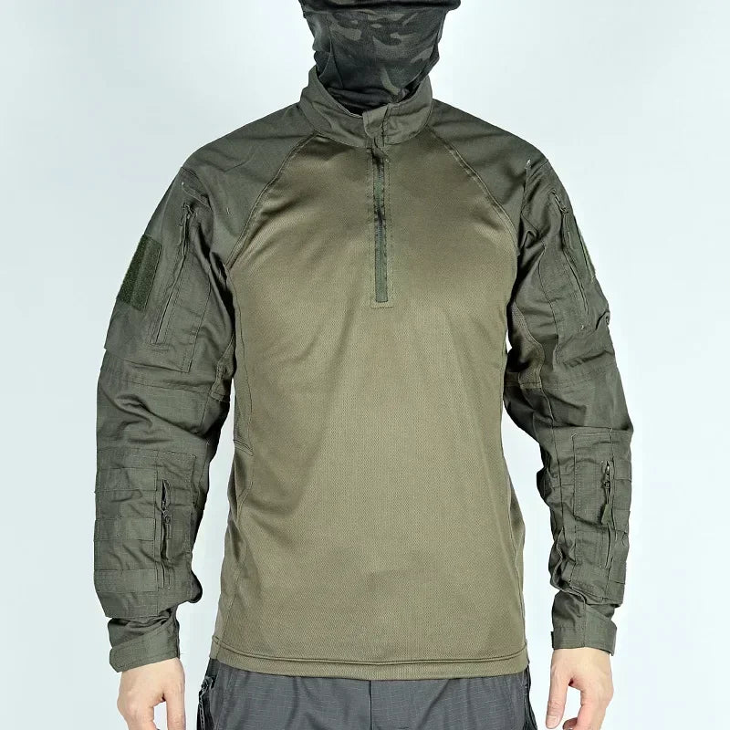 Men's Tactical Camo Combat 2-Piece Set – Waterproof Quick-Dry Hunting Training Suit
