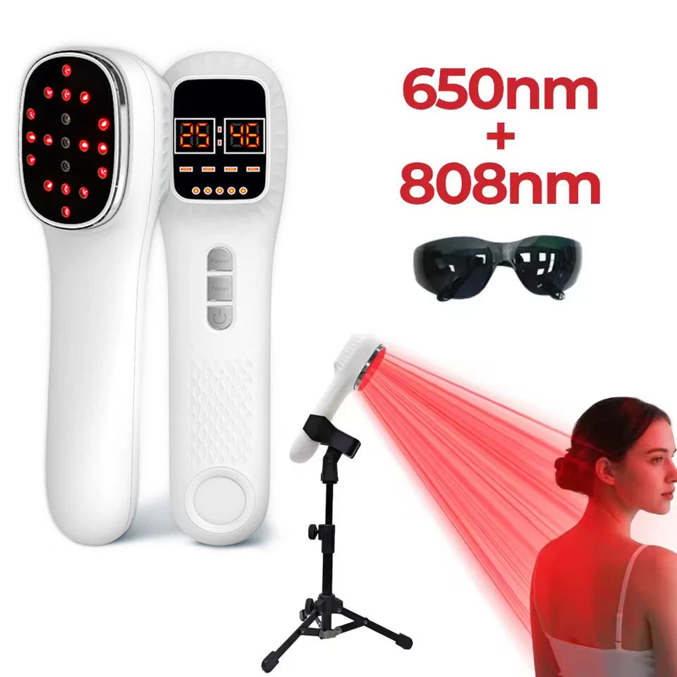Handheld Red Light & Infrared Therapy Device – 650nm + 808nm Face & Body Skin Rejuvenation
