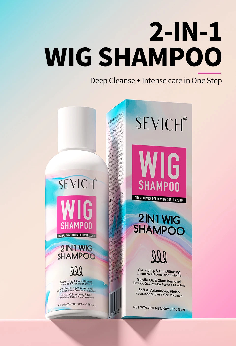 SEVICH Professional Wig Hair Care Products Wig Smoothing Keratin Hair Mask Oil Control Deep Cleansing Wig Shampoo Wig Care Spray