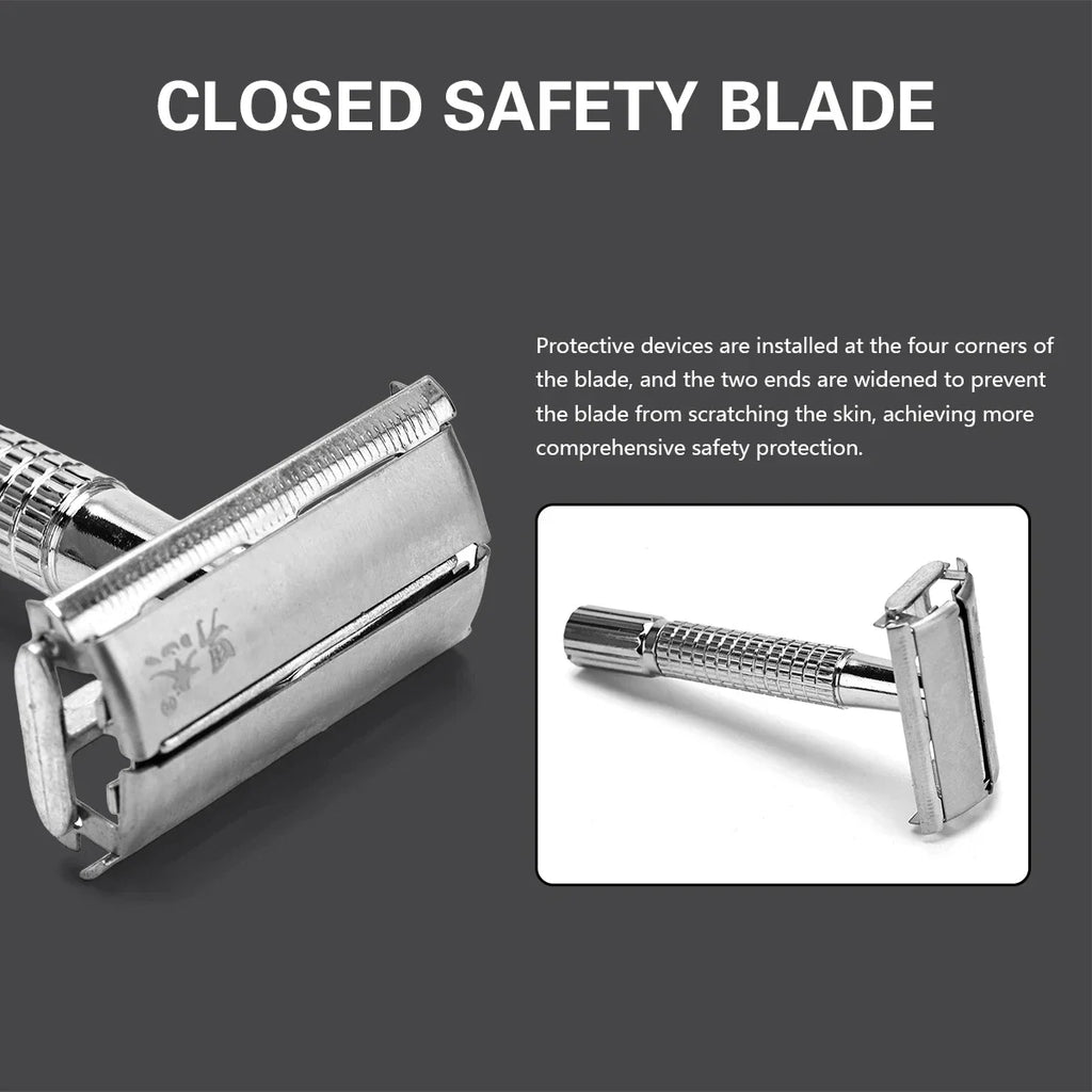 Double Edge Safety Razor for Men & Women – Delicate Box Holder with Blade Included