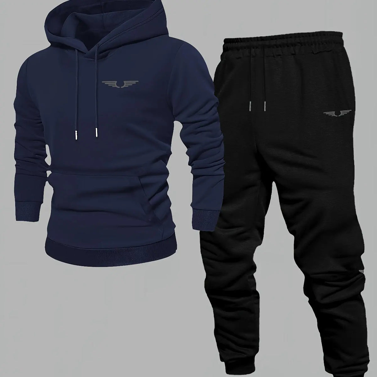 Men's American Streetwear Hooded Sweatshirt – Color Block Long Sleeve Casual Top