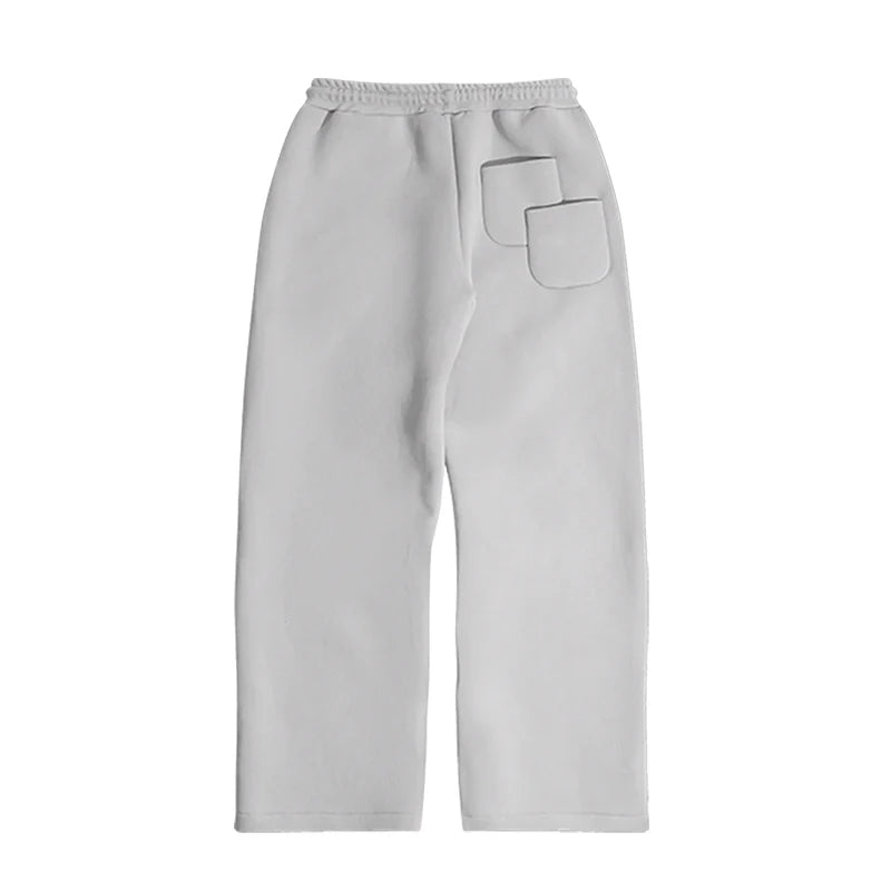 Men's Solid Hooded Pullover & Wide Leg Sweatpants 2-Piece Set – Loose Fashion Tracksuit