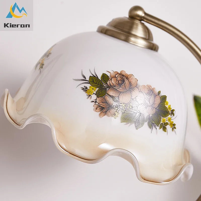 Flower Lamp – Frosted Glass & Metal Design
