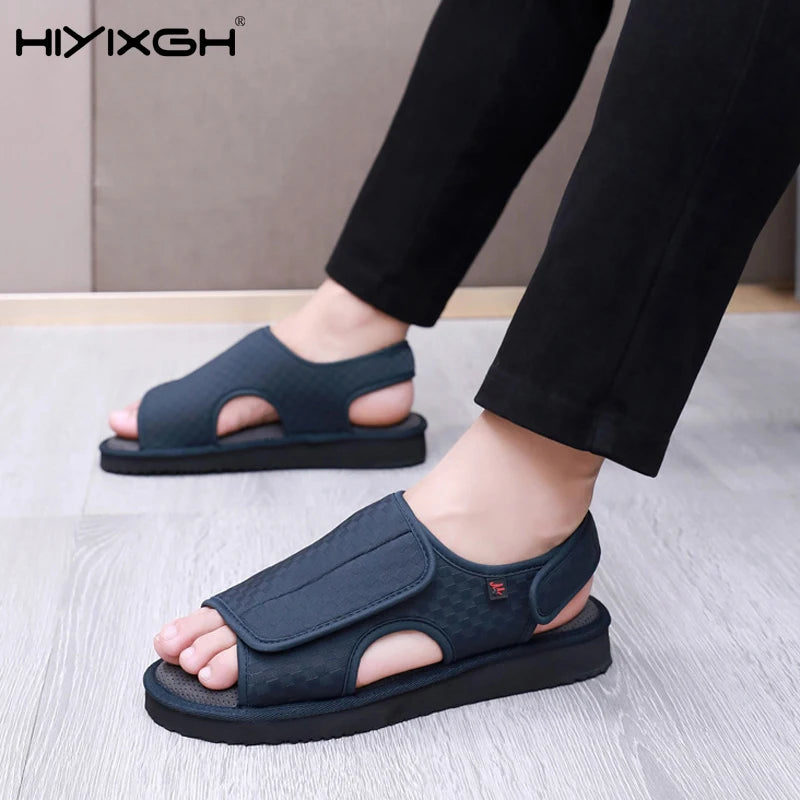 Diabetic Walking Sandals – Breathable Anti-Slip Adjustable Hook & Loop Shoes
