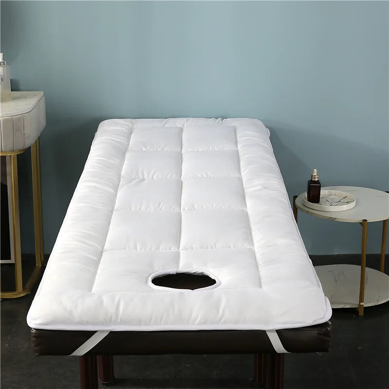 Spa & Massage Table Mattress Topper with Face Hole – Non-Slip Salon Bed Pad
