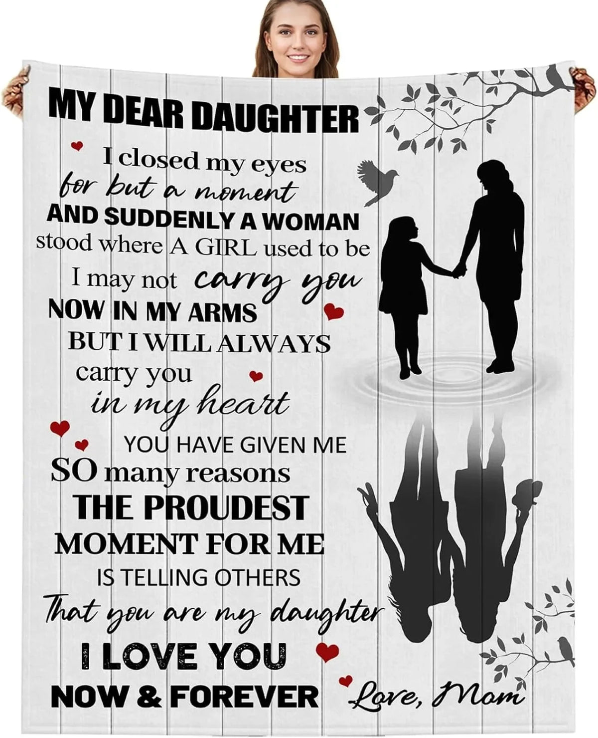 Family Gift Throw Blanket – Soft Warm Personalized Gift for Dad, Mom, Grandparents & Family