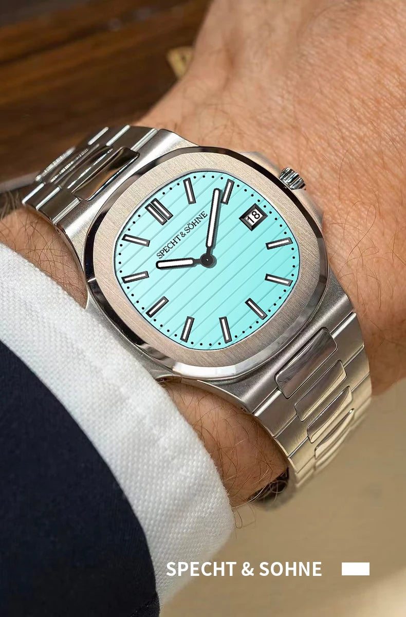Specht & Söhne Men's 40MM Slim Quartz Watch | Sapphire Crystal 50M Waterproof Classic 5711