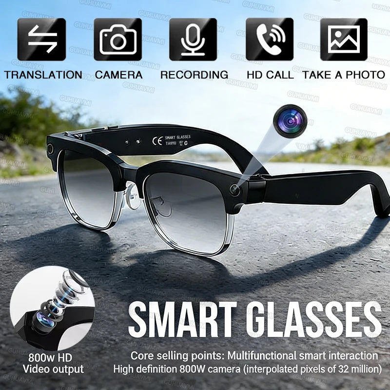 2026 800W Dual-Lens AI Smart Glasses — 4K HD, AI Translation, Bluetooth 5.3 & ChatGPT
