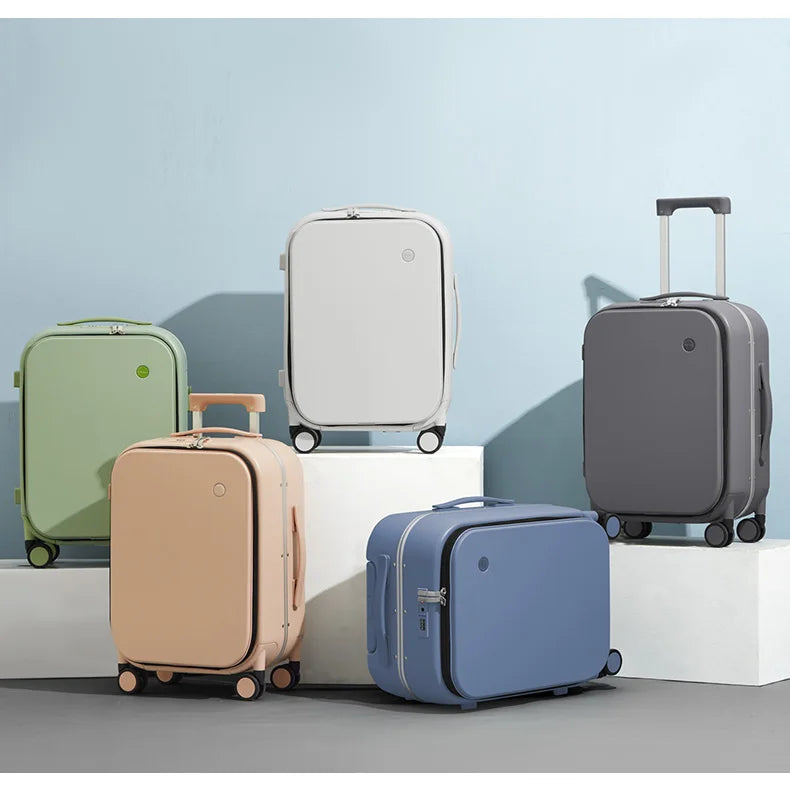 Mixi Patent Design PC Aluminum Frame Suitcase – Award-Winning Carry-On Rolling Luggage 18/20/24 Inch