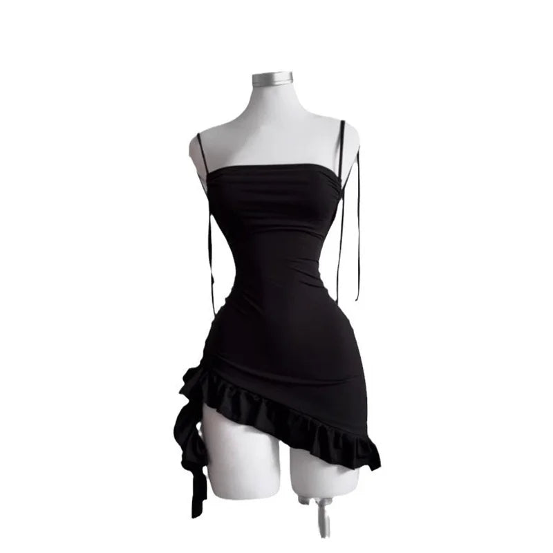 Sexy Backless Lace-Up Mini Dress — Sleeveless Bodycon Club Dress