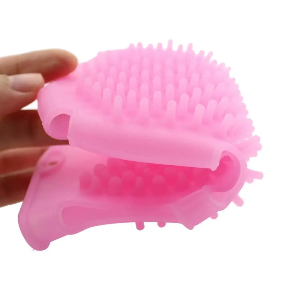 Silicone Shower Glove Massage Bath Brush – Exfoliating Body Scrubber & Skin Cleanser