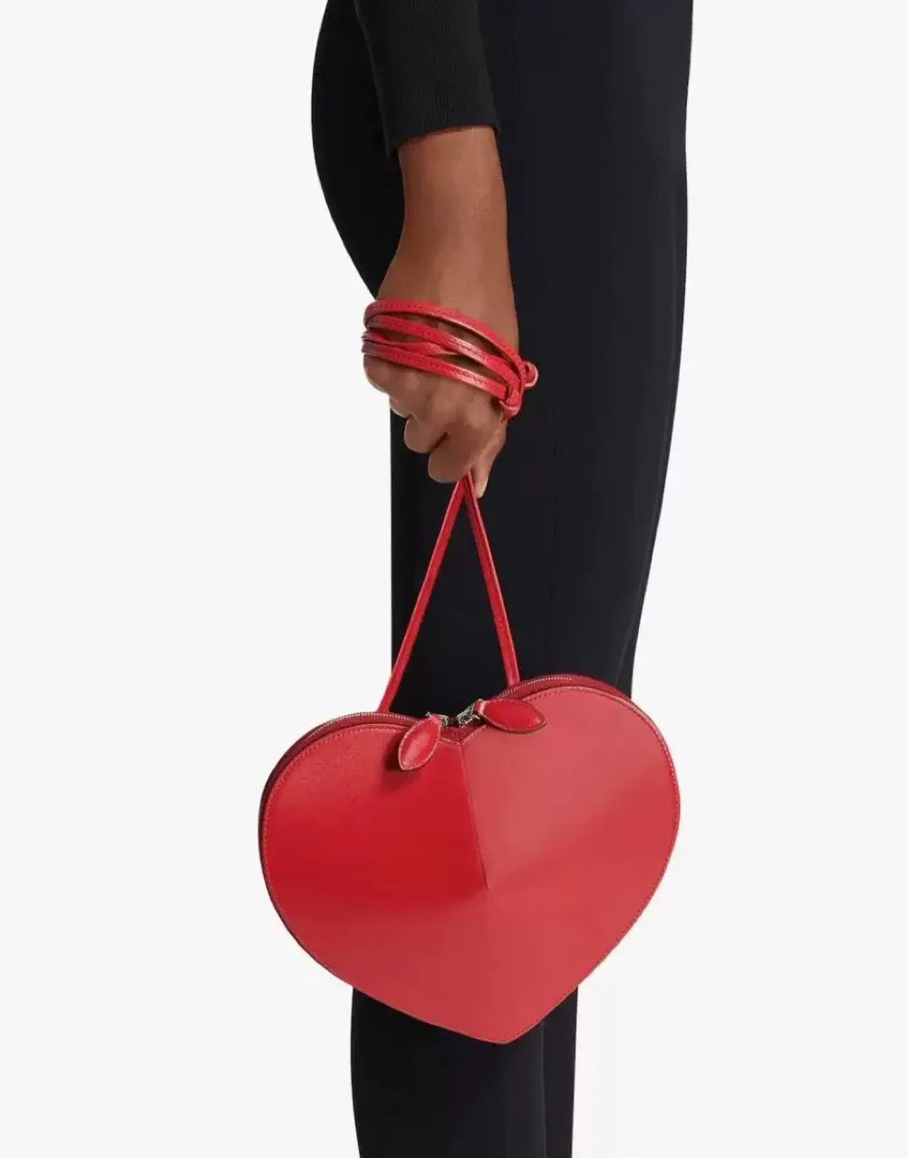 Genuine Leather 3D Heart-Shaped Shoulder Bag – Niche Style Crossbody Underarm Bag for Women