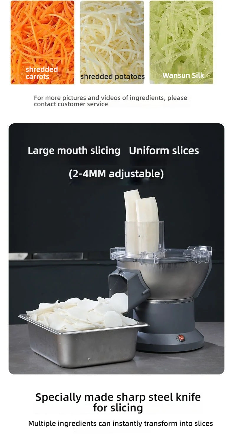 HomeWare M1 Multifunctional Vegetable Cutter & Food Processor – Cube, Shred & Slice, Large-Caliber Inlet
