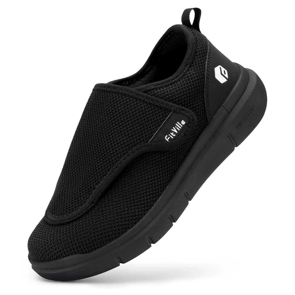 Men's Extra Wide Adjustable Diabetic Walking Shoes – Orthopedic Elderly Foot Pain Relief for Swollen Feet